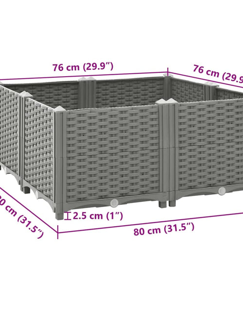Încărcați imaginea în vizualizatorul Galerie, Strat înălțat, 80x80x38 cm, polipropilenă
