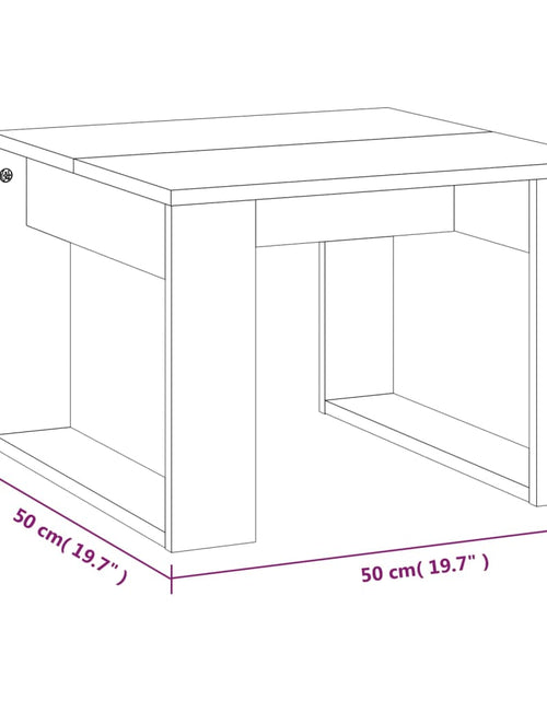 Încărcați imaginea în vizualizatorul Galerie, Masă laterală, stejar fumuriu, 50x50x35 cm, lemn prelucrat
