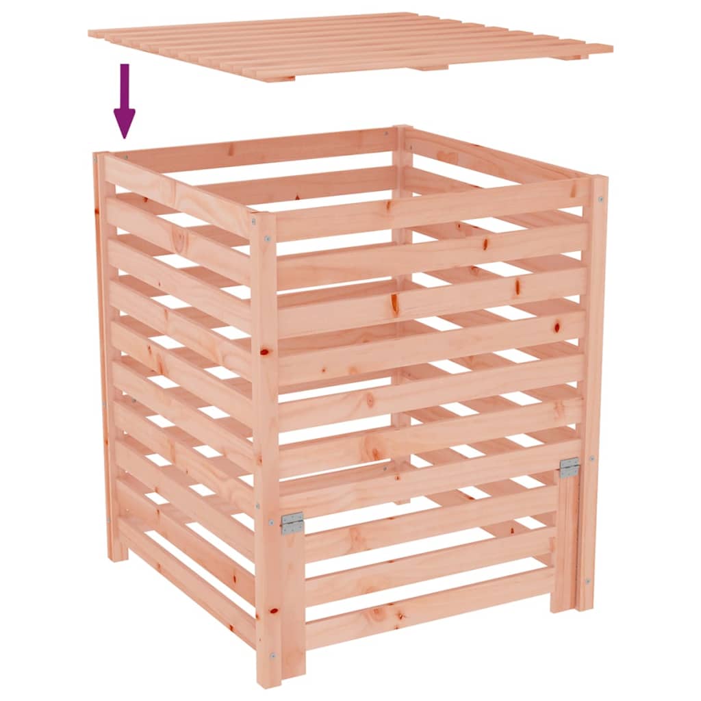 Compostor, 82,5x82,5x99,5 cm, lemn masiv de douglas