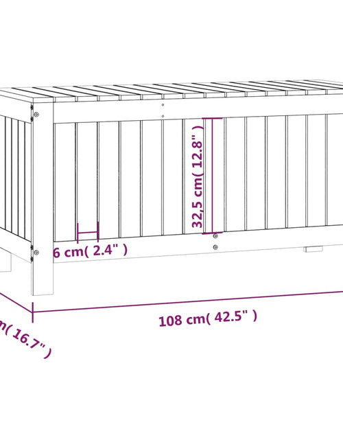 Încărcați imaginea în vizualizatorul Galerie, Cutie de depozitare grădină, 108x42,5x54 cm, lemn masiv de pin
