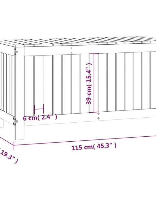 Загрузите изображение в средство просмотра галереи, Cutie de depozitare grădină, alb, 115x49x60 cm, lemn masiv pin
