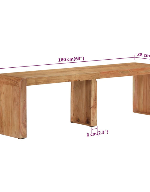 Загрузите изображение в средство просмотра галереи, Bancă, 160x38x45 cm, lemn masiv de acacia
