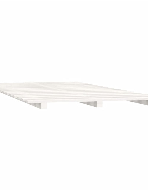 Încărcați imaginea în vizualizatorul Galerie, Cadru de pat, alb, 140x200 cm, lemn masiv de pin
