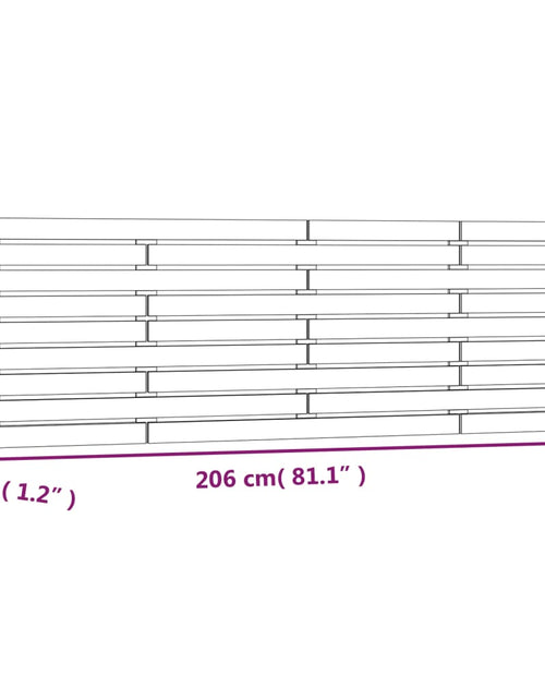 Încărcați imaginea în vizualizatorul Galerie, Tăblie de pat pentru perete, negru, 206x3x63 cm lemn masiv pin
