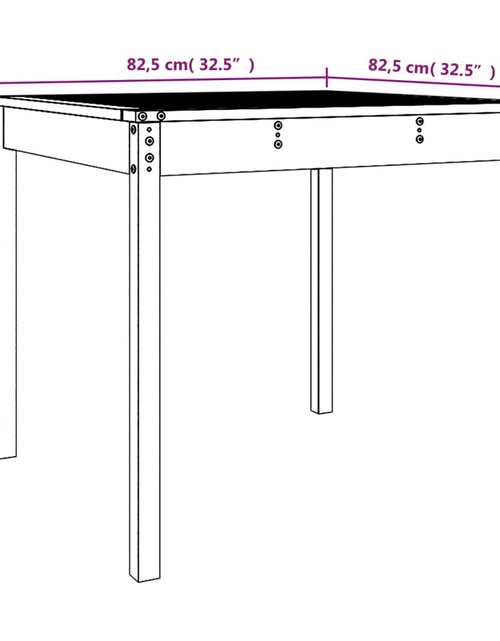 Încărcați imaginea în vizualizatorul Galerie, Masă de grădină, 82,5x82,5x76 cm, lemn masiv Douglas
