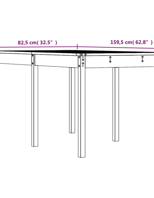 Încărcați imaginea în vizualizatorul Galerie, Masă de grădină, 159,5x82,5x76 cm, lemn masiv Douglas

