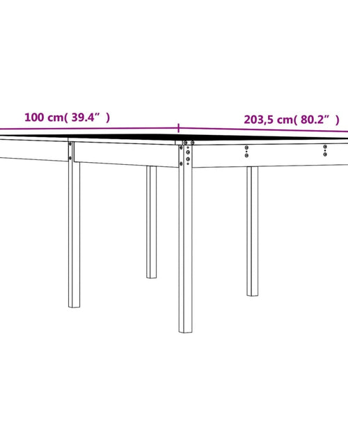Загрузите изображение в средство просмотра галереи, Masă de grădină, 203,5x100x76 cm, lemn masiv Douglas
