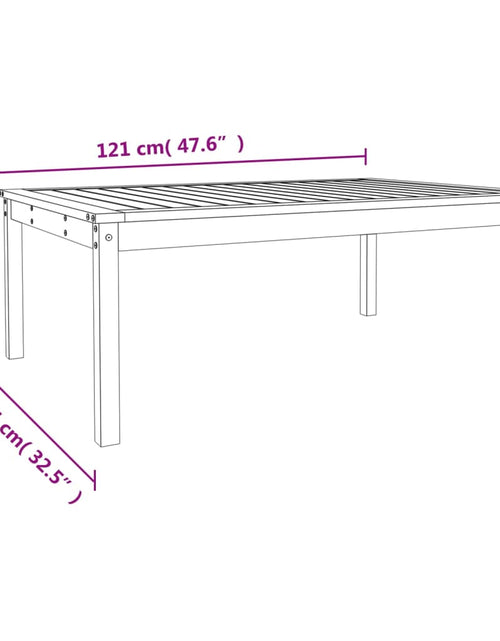 Încărcați imaginea în vizualizatorul Galerie, Masă de grădină, 121x82,5x45 cm, lemn masiv Douglas

