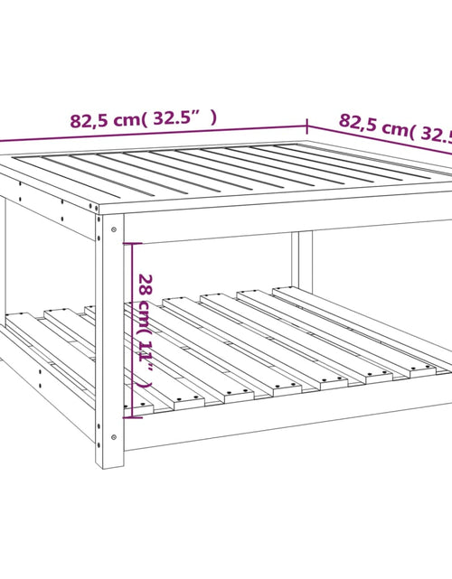 Загрузите изображение в средство просмотра галереи, Masă de grădină, 82,5x82,5x45 cm, lemn masiv Douglas

