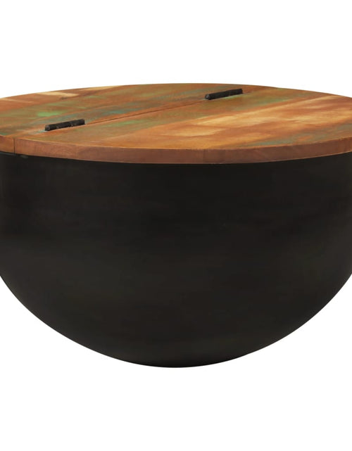 Încărcați imaginea în vizualizatorul Galerie, Măsuță de cafea, negru, 50x27 cm, lemn masiv reciclat

