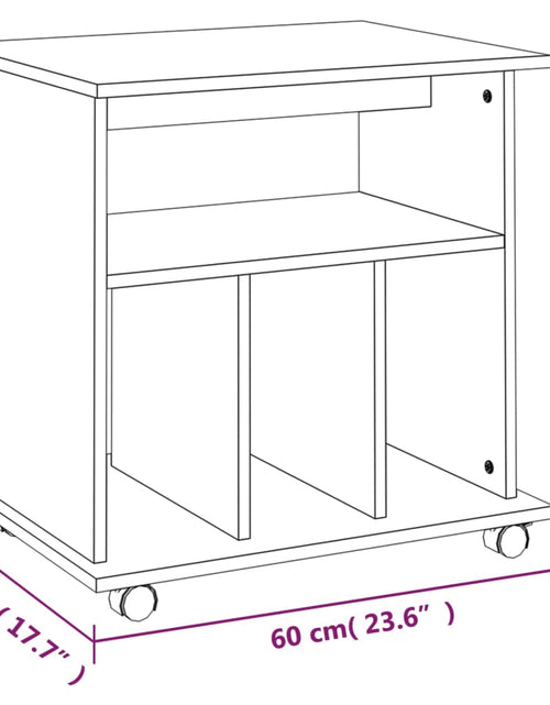 Încărcați imaginea în vizualizatorul Galerie, Dulap cu roți, gri sonoma, 60x45x60 cm, lemn compozit
