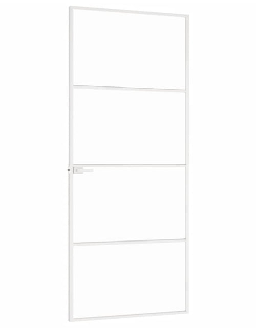 Încărcați imaginea în vizualizatorul Galerie, Ușă de interior alb 83x201,5 cm sticlă securiz. / aluminiu slim
