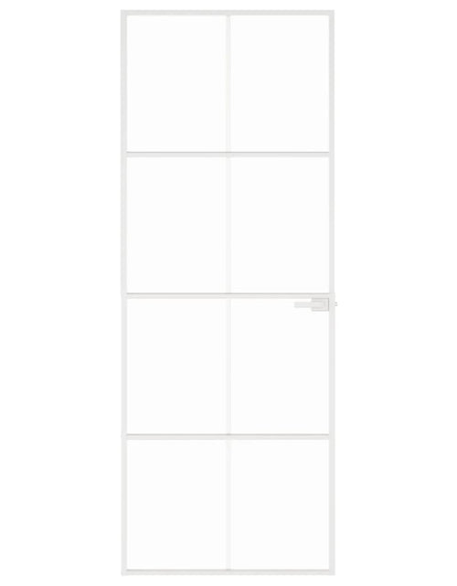 Încărcați imaginea în vizualizatorul Galerie, Ușă de interior alb 76x201,5 cm sticlă securiz. / aluminiu slim
