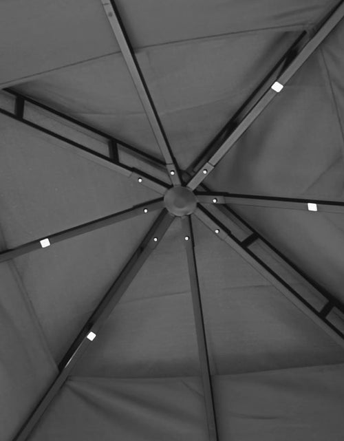 Încărcați imaginea în vizualizatorul Galerie, Foișor cu acoperiș, antracit, 300x300x270 cm, oțel - Lando
