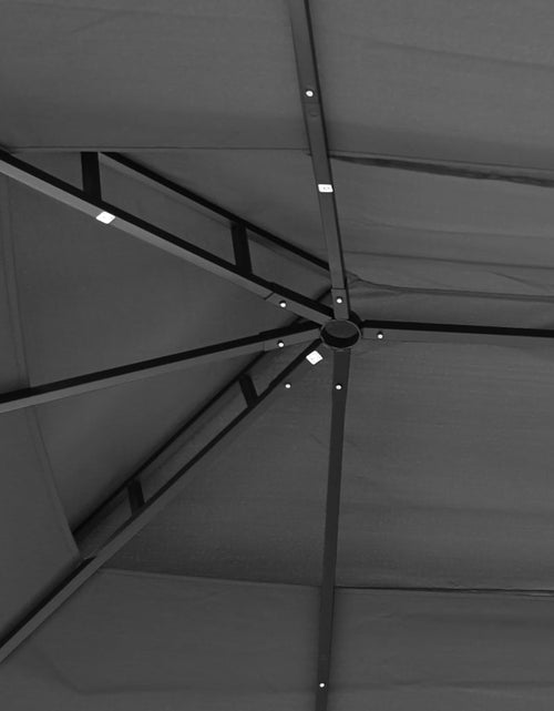 Încărcați imaginea în vizualizatorul Galerie, Foișor cu acoperiș, antracit, 400x300x270 cm, oțel - Lando
