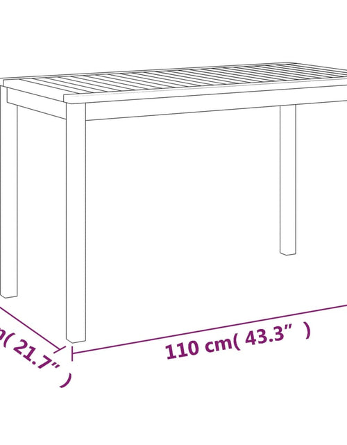 Загрузите изображение в средство просмотра галереи, Masă de grădină, 110x55x67 cm, lemn masiv de acacia
