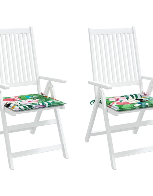 Încărcați imaginea în vizualizatorul Galerie, Perne scaun de grădină, 2 buc., multicolor, 40x40x3 cm, textil
