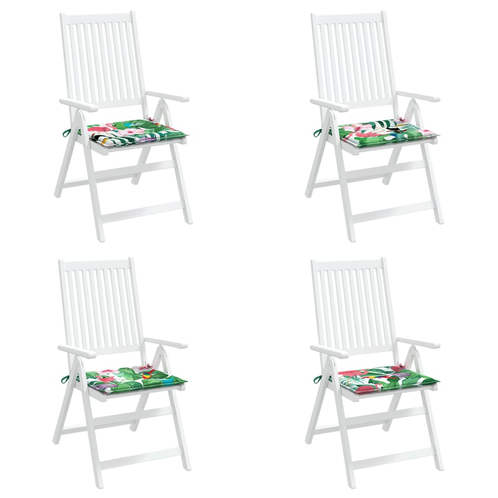 Perne scaun de grădină, 4 buc., multicolor, 40x40x3 cm, textil