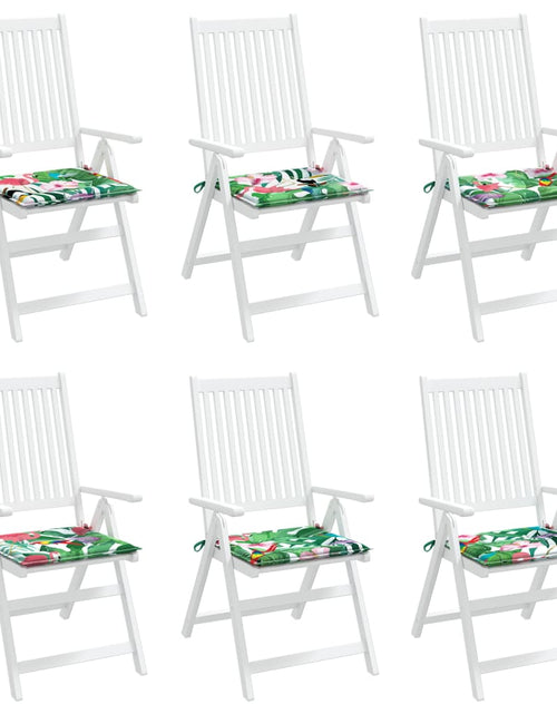 Încărcați imaginea în vizualizatorul Galerie, Perne scaun de grădină, 6 buc., multicolor, 40x40x3 cm, textil
