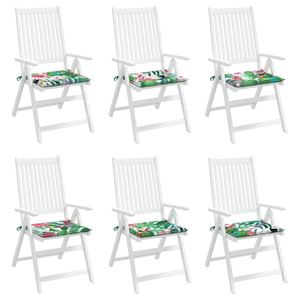 Perne scaun de grădină, 6 buc., multicolor, 40x40x3 cm, textil