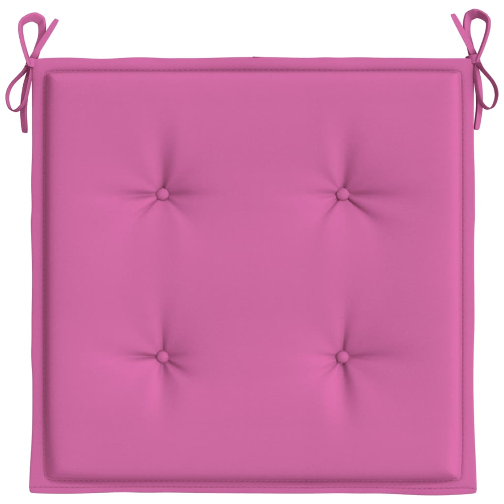 Perne scaun de grădină, roz, 6 buc., 40x40x3 cm, textil