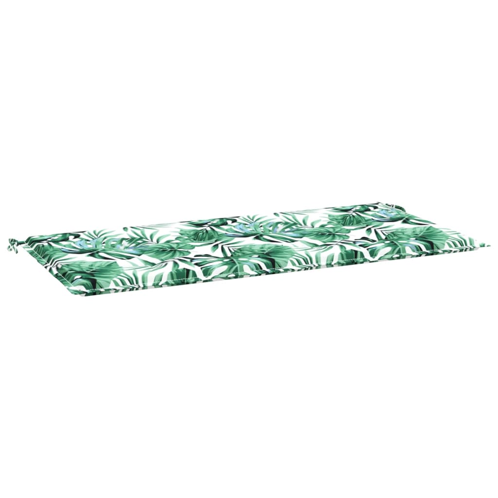 Pernă bancă de grădină model frunze, 120x50x3 cm, textil oxford