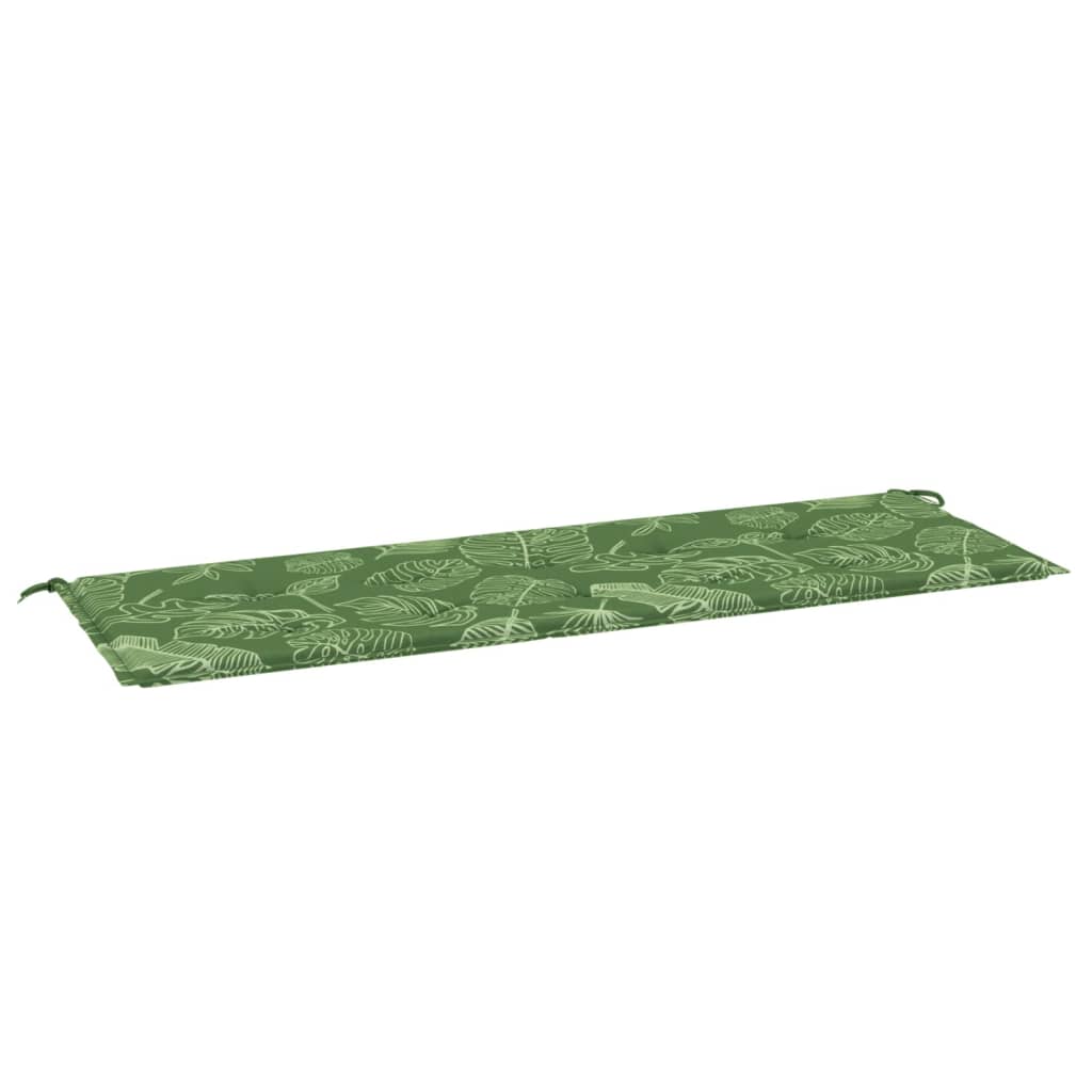 Pernă bancă de grădină model frunze, 150x50x3 cm, textil oxford
