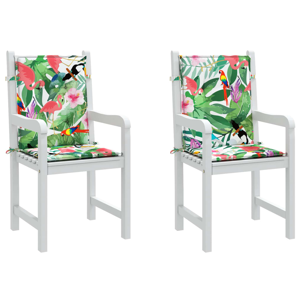 Perne pentru scaune cu spătar jos, 2 buc, multicolor, textil