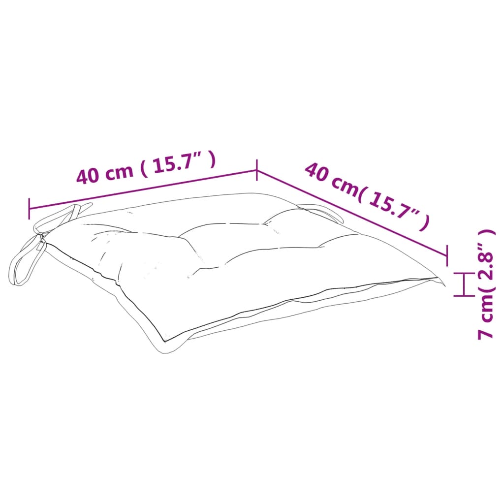 Perne de scaun, 6 buc., antracit, 40x40x7 cm, textil oxford