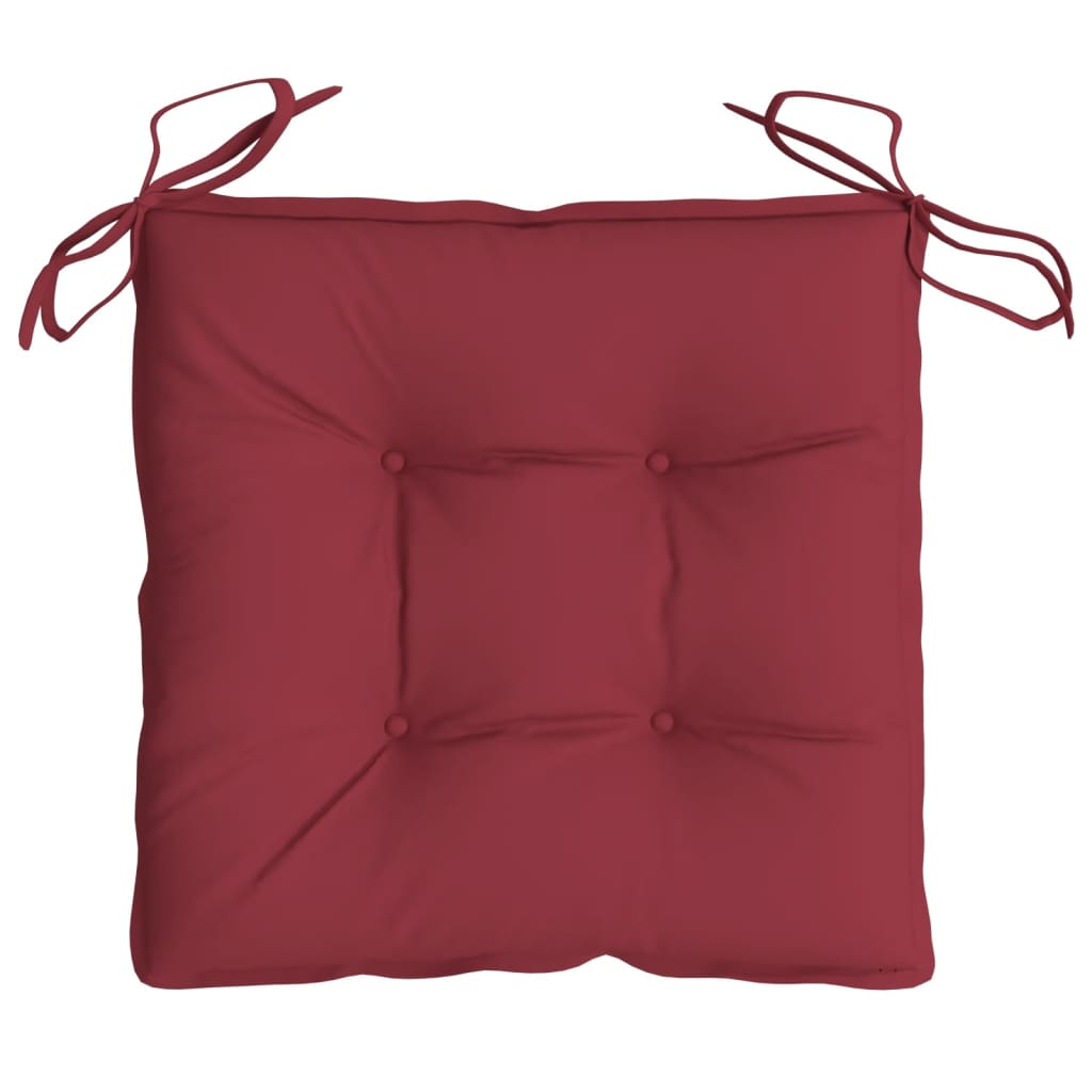 Perne de scaun, 4 buc., roșu vin, 40x40x7 cm, textil oxford
