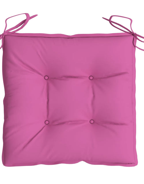 Încărcați imaginea în vizualizatorul Galerie, Perne pentru scaun, 4 buc., roz, 40x40x7 cm, material textil
