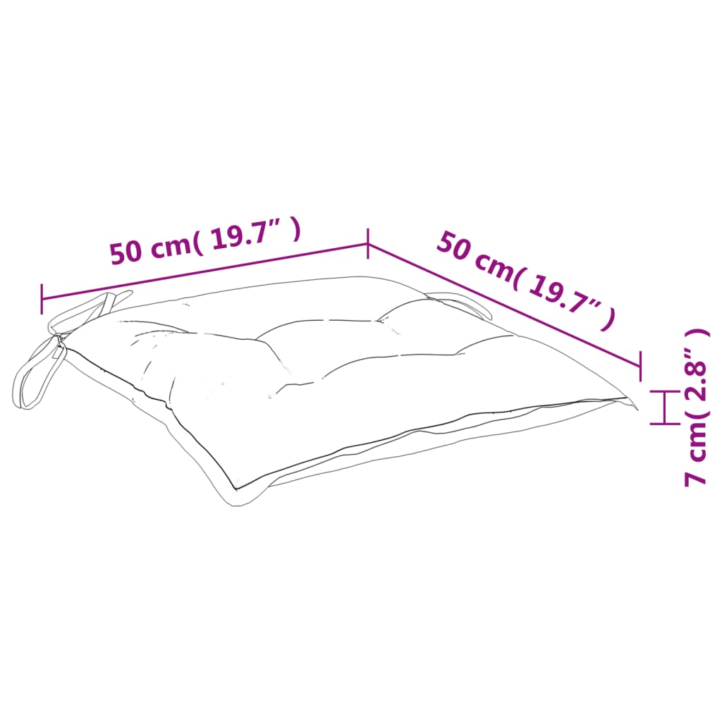 Perne de scaun, 4 buc., antracit, 50x50x7 cm, textil oxford