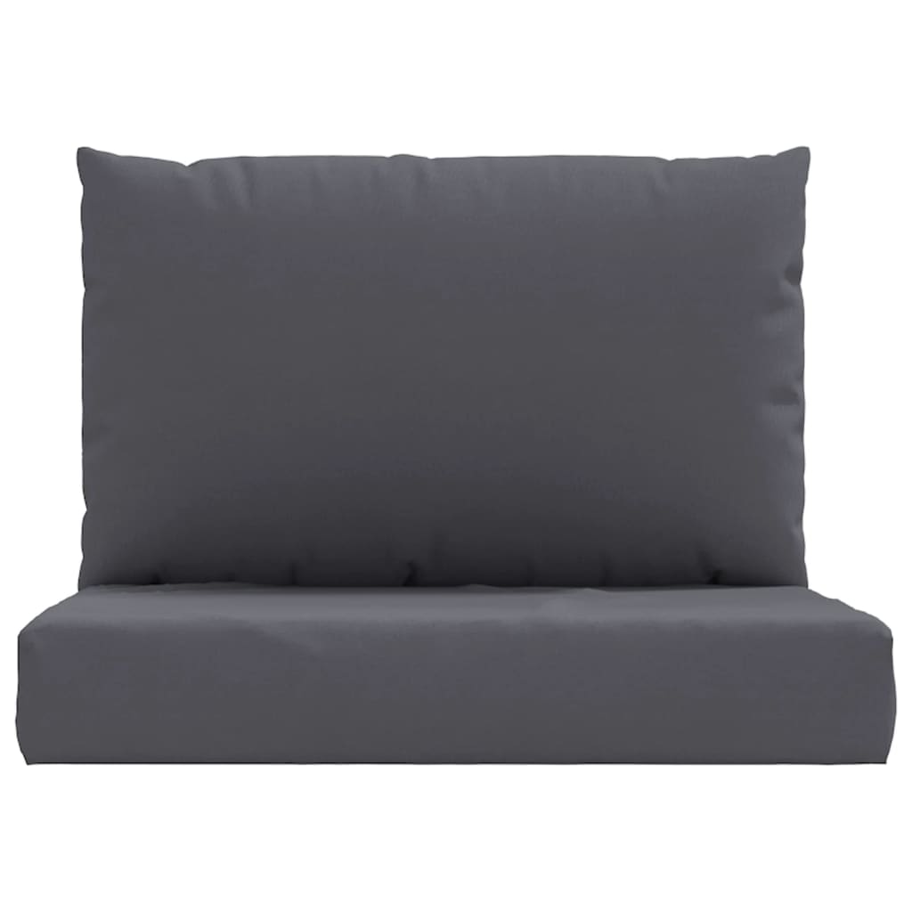 Perne canapea din paleți, 2 buc., antracit, material textil