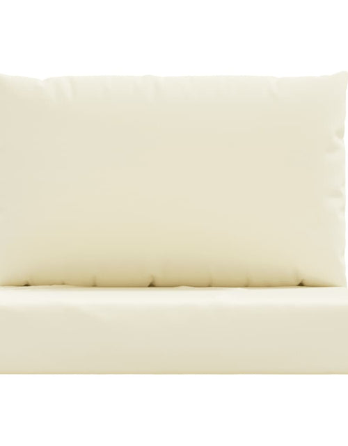 Încărcați imaginea în vizualizatorul Galerie, Perne de canapea din paleți, 2 buc., alb crem, material textil
