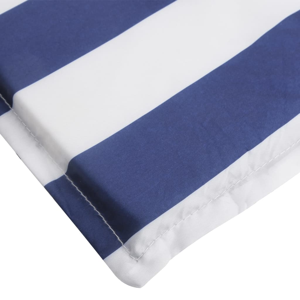 Pernă șezlong dungi albastre/albe, 180x60x3 cm, țesătură Oxford