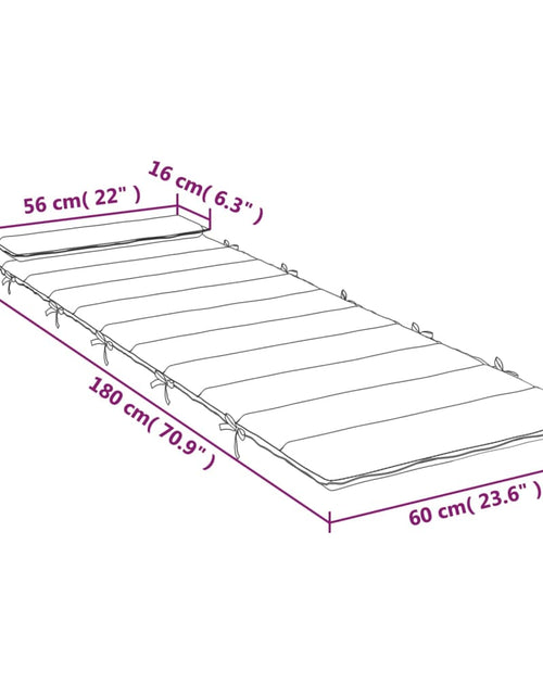 Загрузите изображение в средство просмотра галереи, Pernă pentru șezlong, multicolor, 180x60x3 cm, material Oxford
