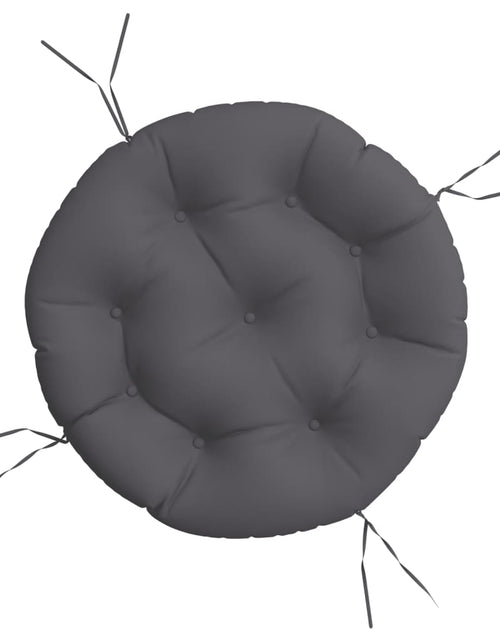 Загрузите изображение в средство просмотра галереи, Pernă rotundă antracit Ø 60 x11 cm, țesătură Oxford
