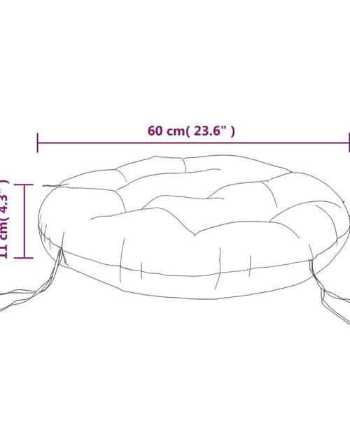 Загрузите изображение в средство просмотра галереи, Pernă rotundă antracit Ø 60 x11 cm, țesătură Oxford
