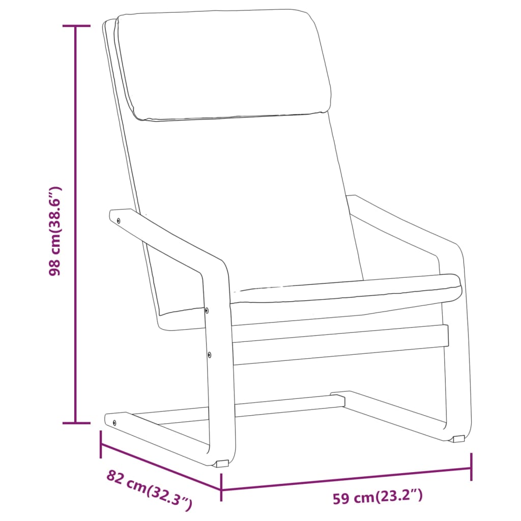 Scaun de relaxare cu taburet, gri deschis, textil