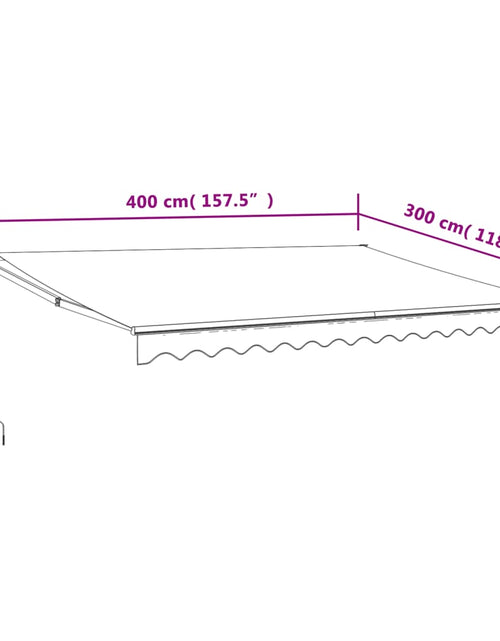Загрузите изображение в средство просмотра галереи, Copertină retractabilă portocaliu/maro 4x3 m, textil/aluminiu
