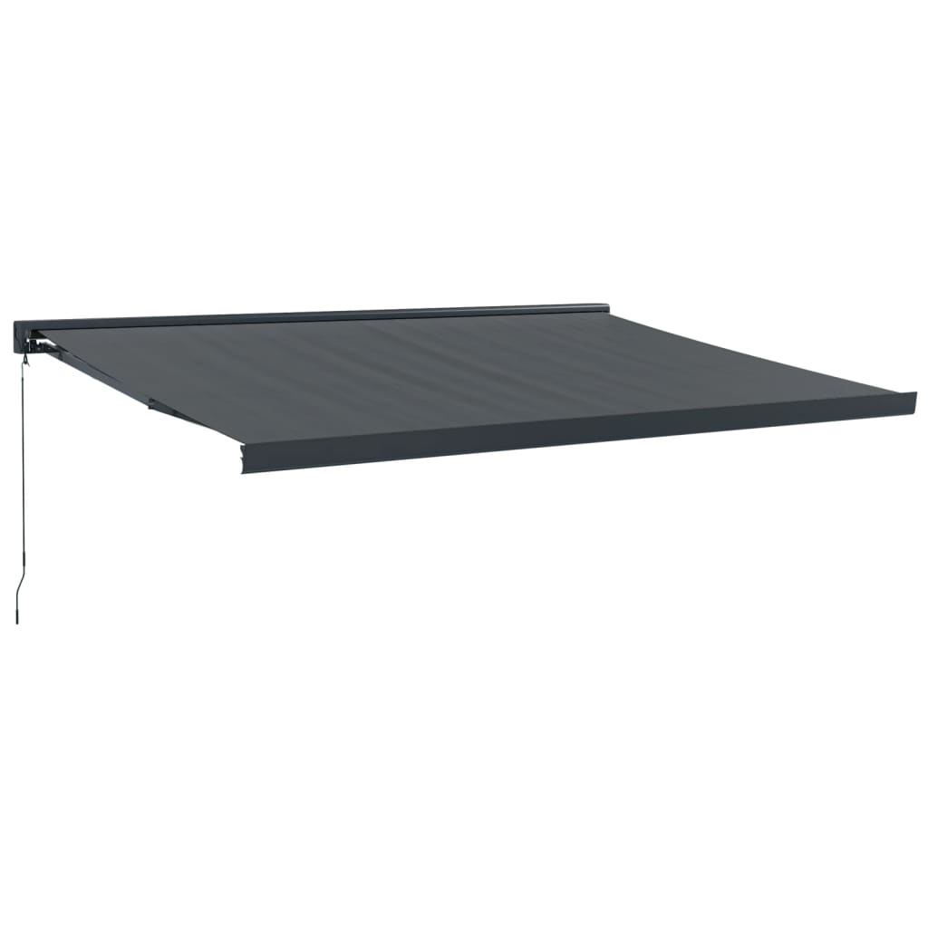 Copertină retractabilă, antracit, 4,5x3 m, textil și aluminiu