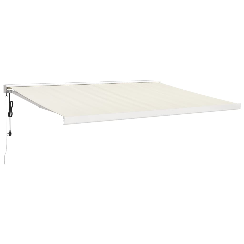 Copertină retractabilă, crem, 4,5x3 m, textil și aluminiu