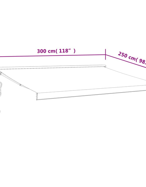 Încărcați imaginea în vizualizatorul Galerie, Copertină retractabilă portocaliu/maro 3x2,5 m, textil/aluminiu
