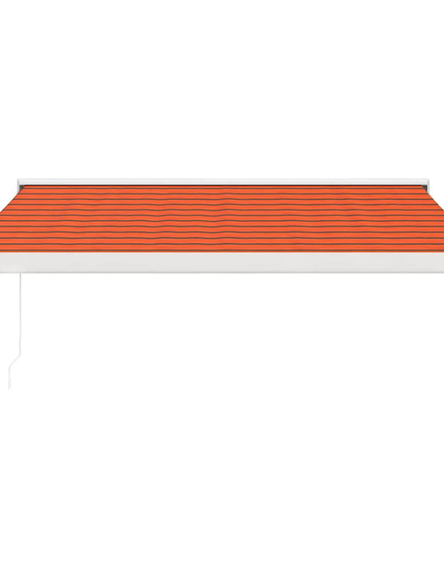 Загрузите изображение в средство просмотра галереи, Copertină retractabilă portocaliu/maro 3,5x2,5m textil/aluminiu
