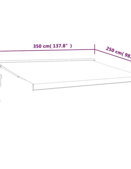 Загрузите изображение в средство просмотра галереи, Copertină retractabilă portocaliu/maro 3,5x2,5m textil/aluminiu
