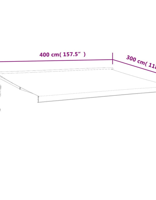 Загрузите изображение в средство просмотра галереи, Copertină retractabilă albastru/alb, 4x3 m, textil/aluminiu
