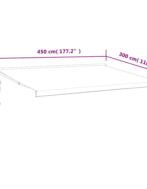 Загрузите изображение в средство просмотра галереи, Copertină retractabilă albastru/alb, 4,5x3 m, textil/aluminiu
