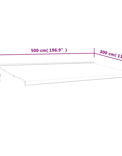 Загрузите изображение в средство просмотра галереи, Copertină retractabilă, galben/alb, 5x3 m, textil/aluminiu
