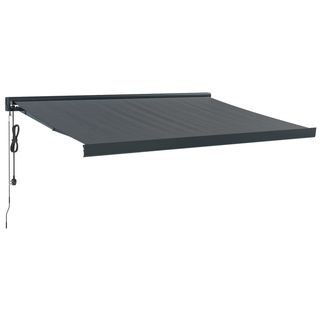 Copertină retractabilă, antracit, 3x2,5 m, textil și aluminiu