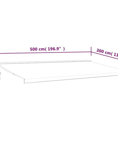 Загрузите изображение в средство просмотра галереи, Copertină retractabilă portocaliu/maro 5x3 m, textil/aluminiu
